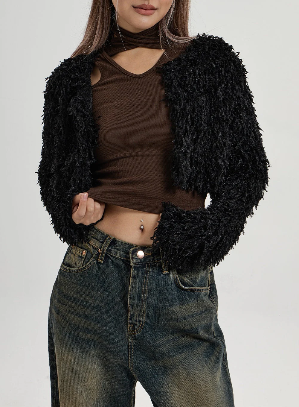 Vintage Washing Wide Leg Denim Pants CN14 - Image 11