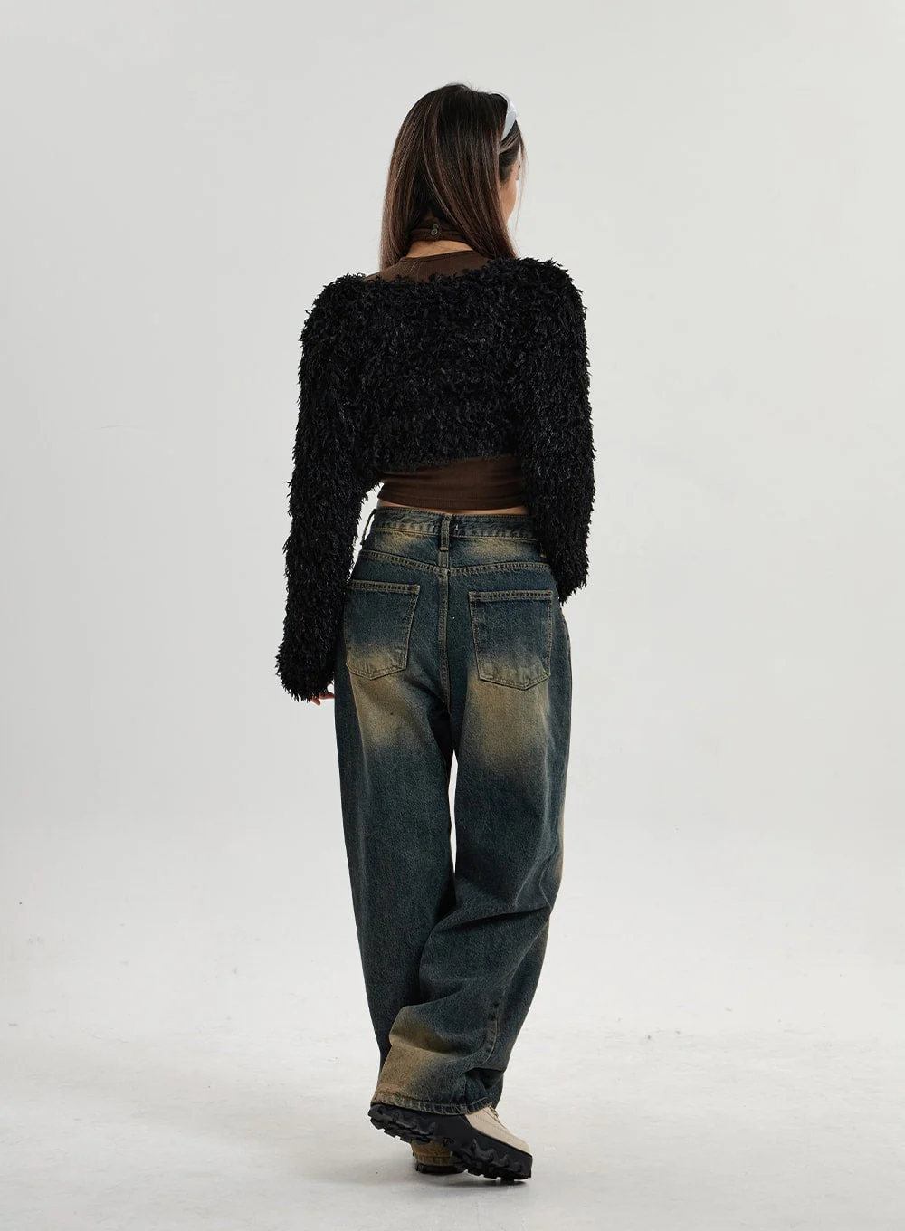 Vintage Washing Wide Leg Denim Pants CN14 - Image 12
