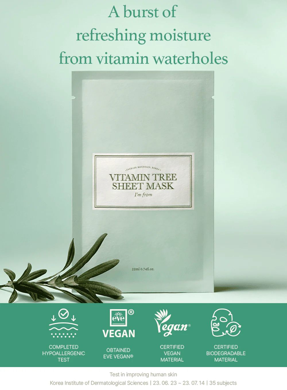 Vitamin Tree Sheet Mask (22ml / 1ea) - Image 2