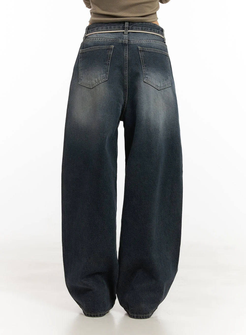 Vivian Washed Cotton Baggy Jeans CD409 - Image 6