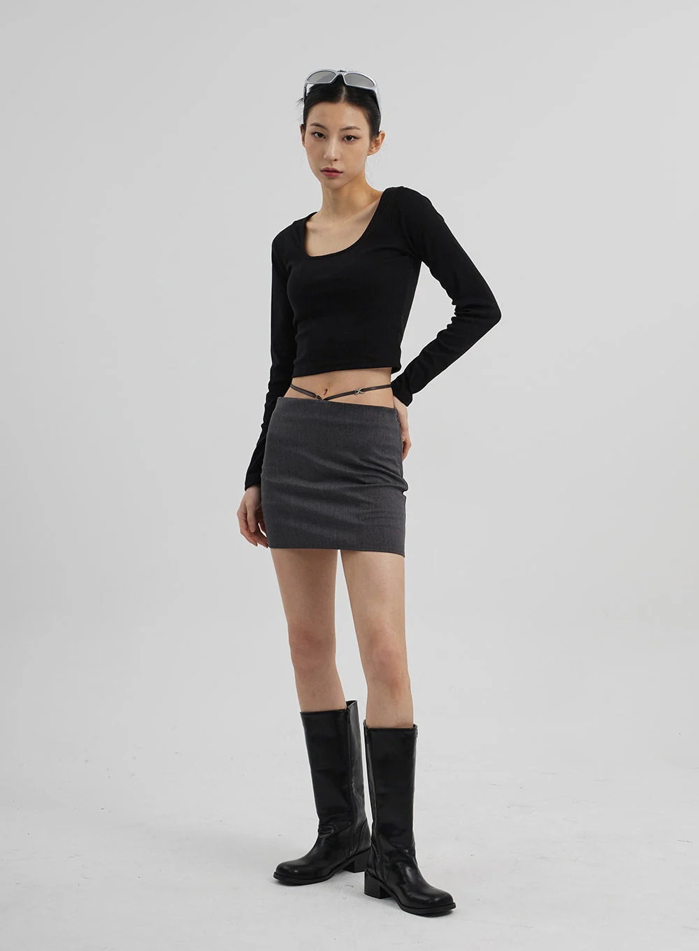 Waist Strap Mini Skirt CF309 - Image 7