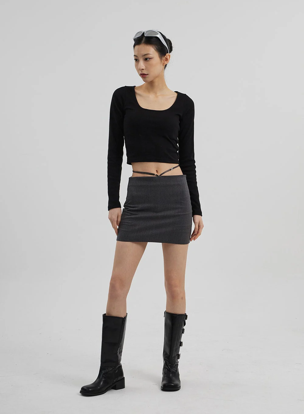 Waist Strap Mini Skirt CF309 - Image 8