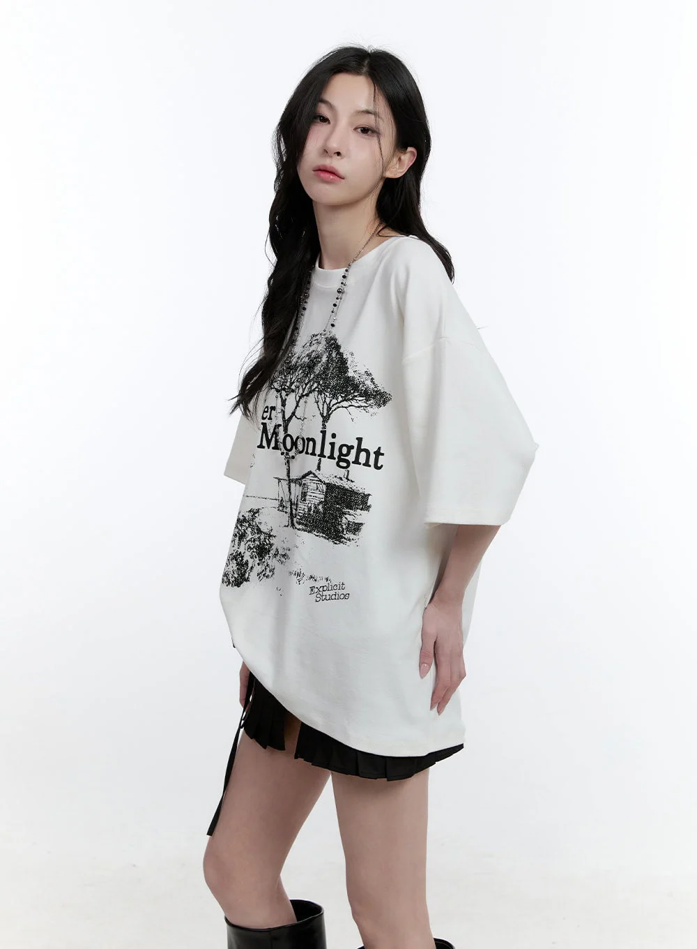 Warm Graphic Oversized T-Shirt CJ520 - Image 4