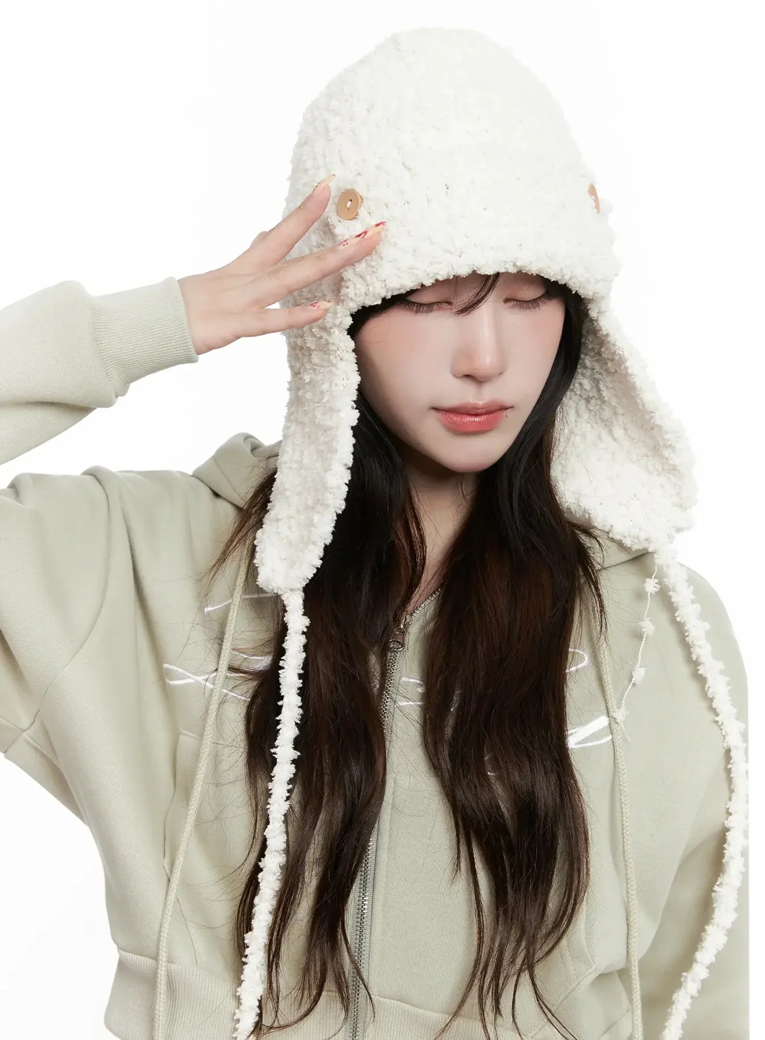 Warm Sherpa Aviator Hat IN514 - Image 6