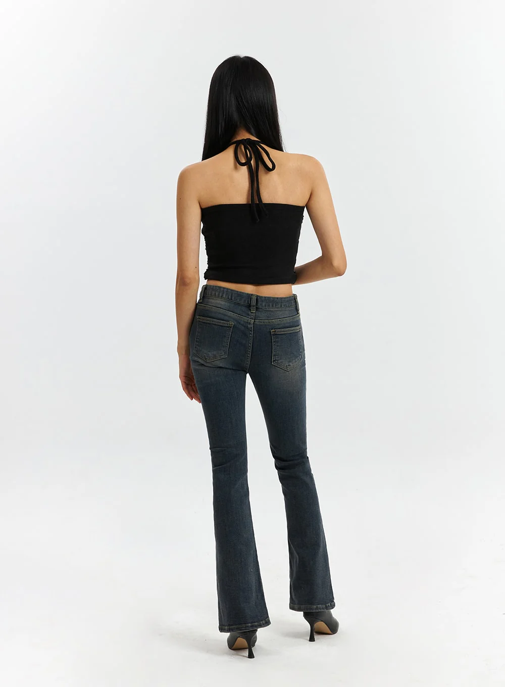 Washed Bootcut Jeans CD321 - Image 7