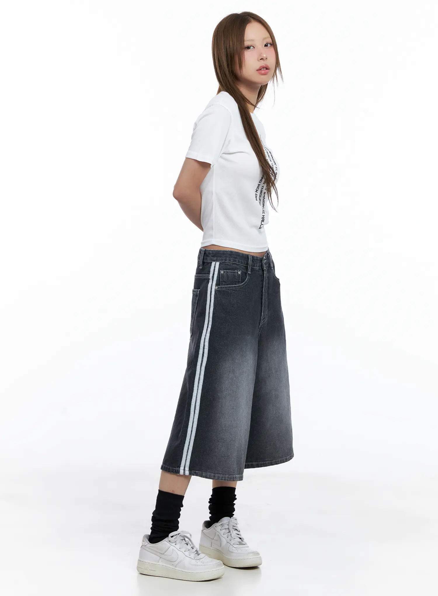 Washed Casual Jorts CL510 - Image 8