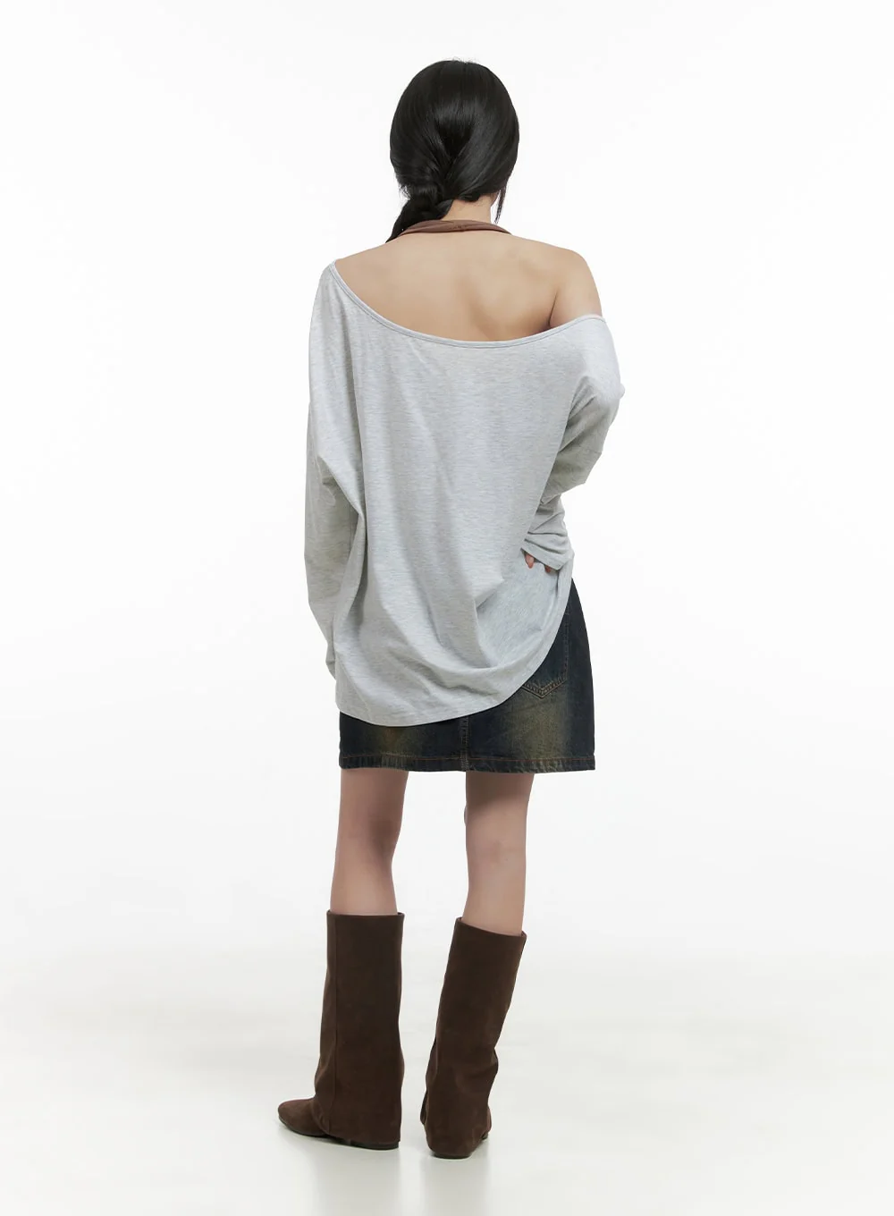 Washed Cotton Mini Skirt CS419 - Image 5