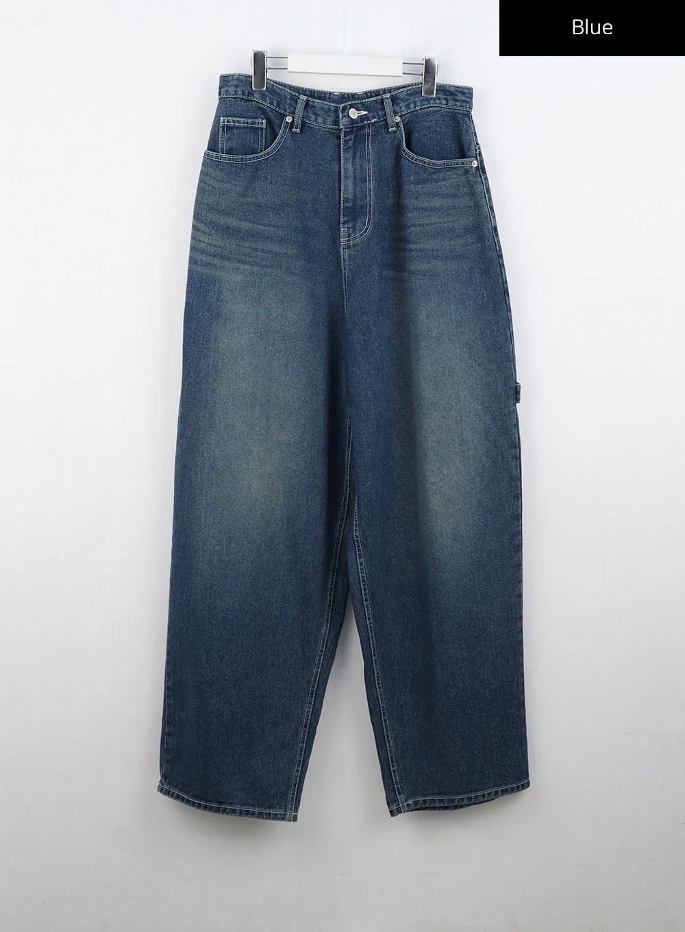 Washed Cotton Wide Leg Jeans CO323 - Image 12