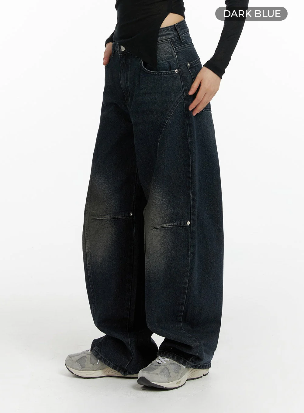 Washed Denim Baggy Jeans CF422 - Image 7