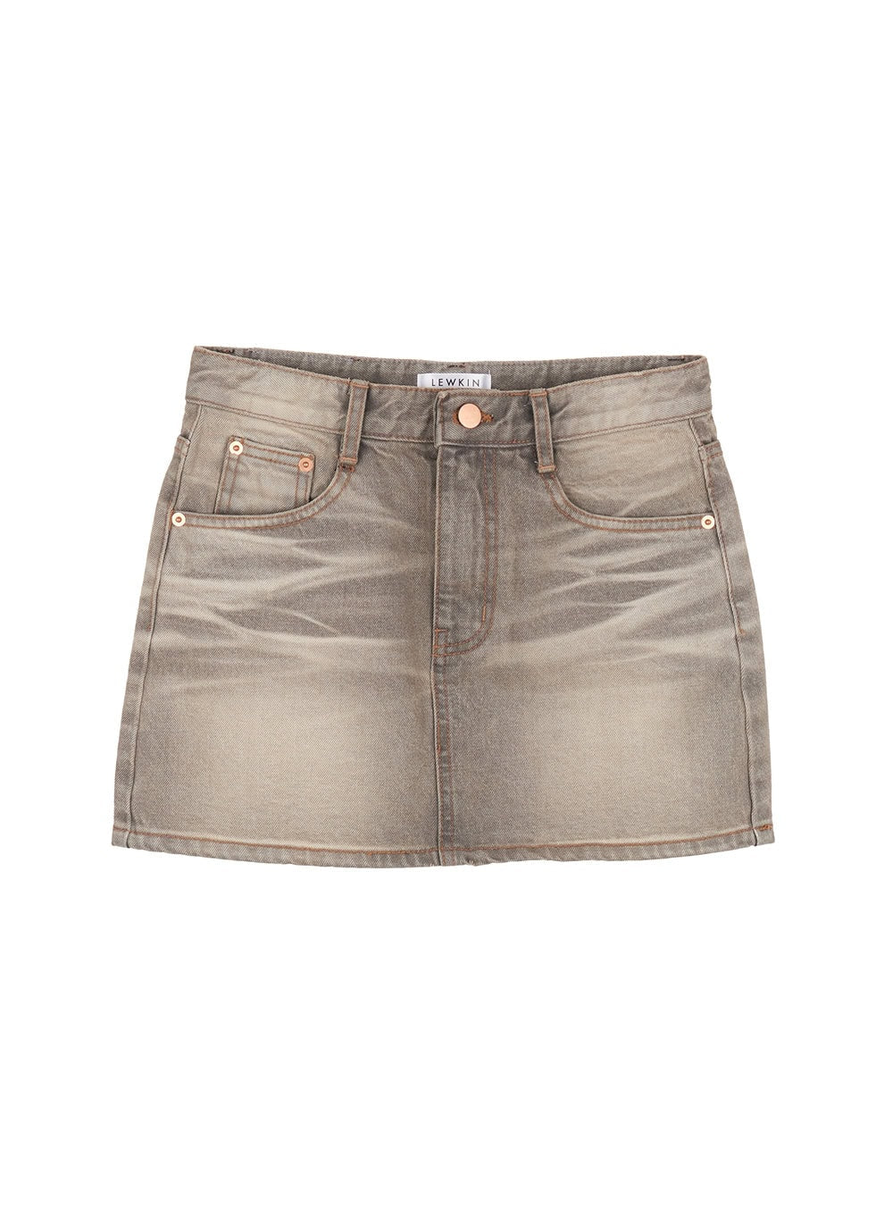 Washed Denim Mini Skirt IM528 - Image 14