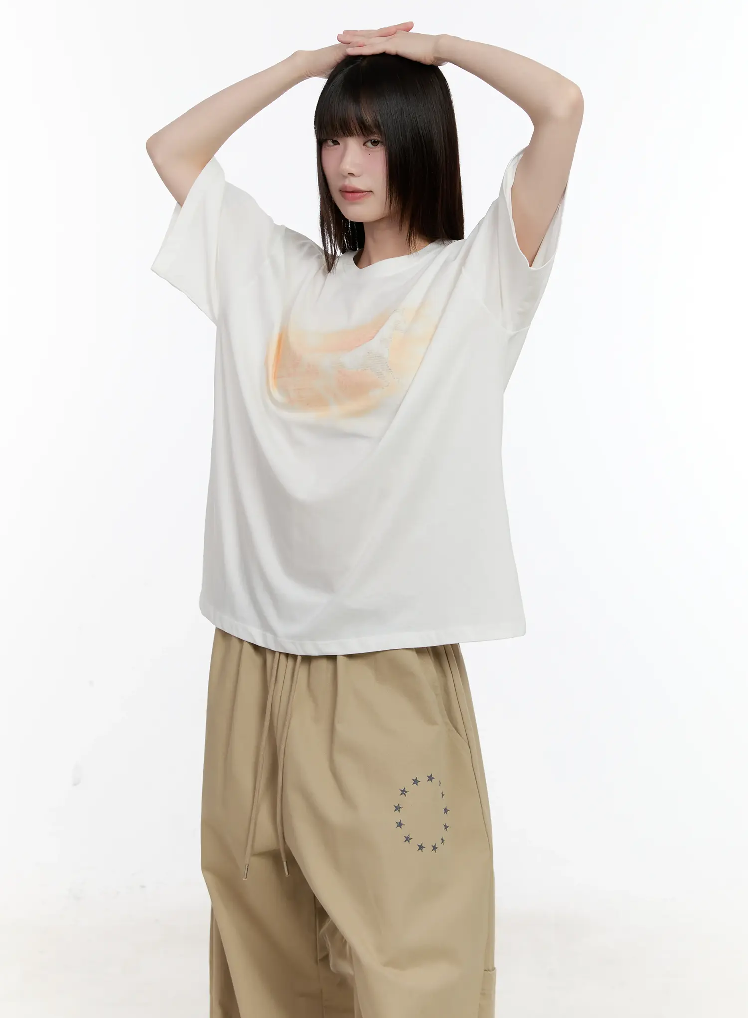 Washed Graphic Oversized Tee CL504 - Image 10