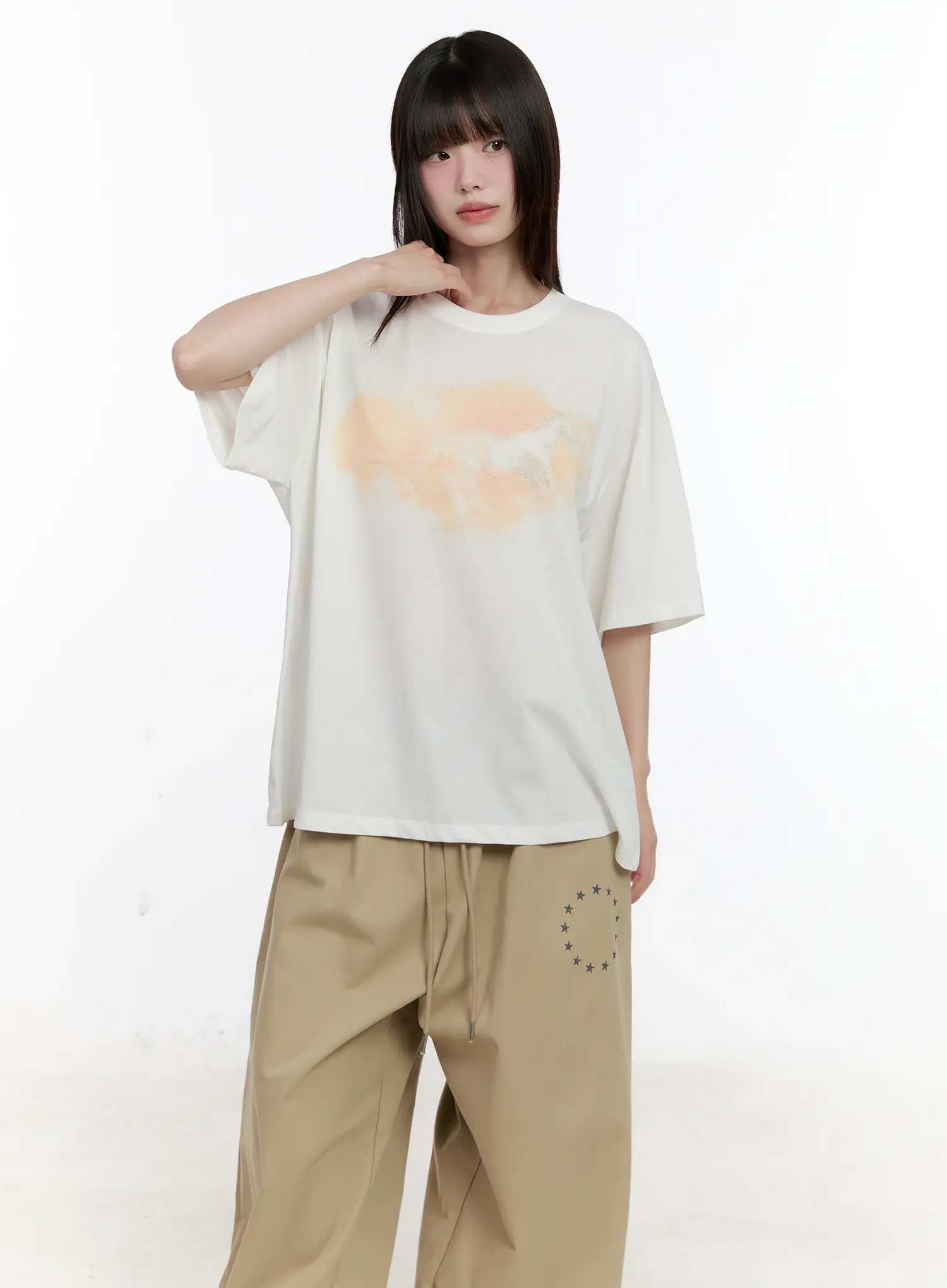 Washed Graphic Oversized Tee CL504 - Image 2