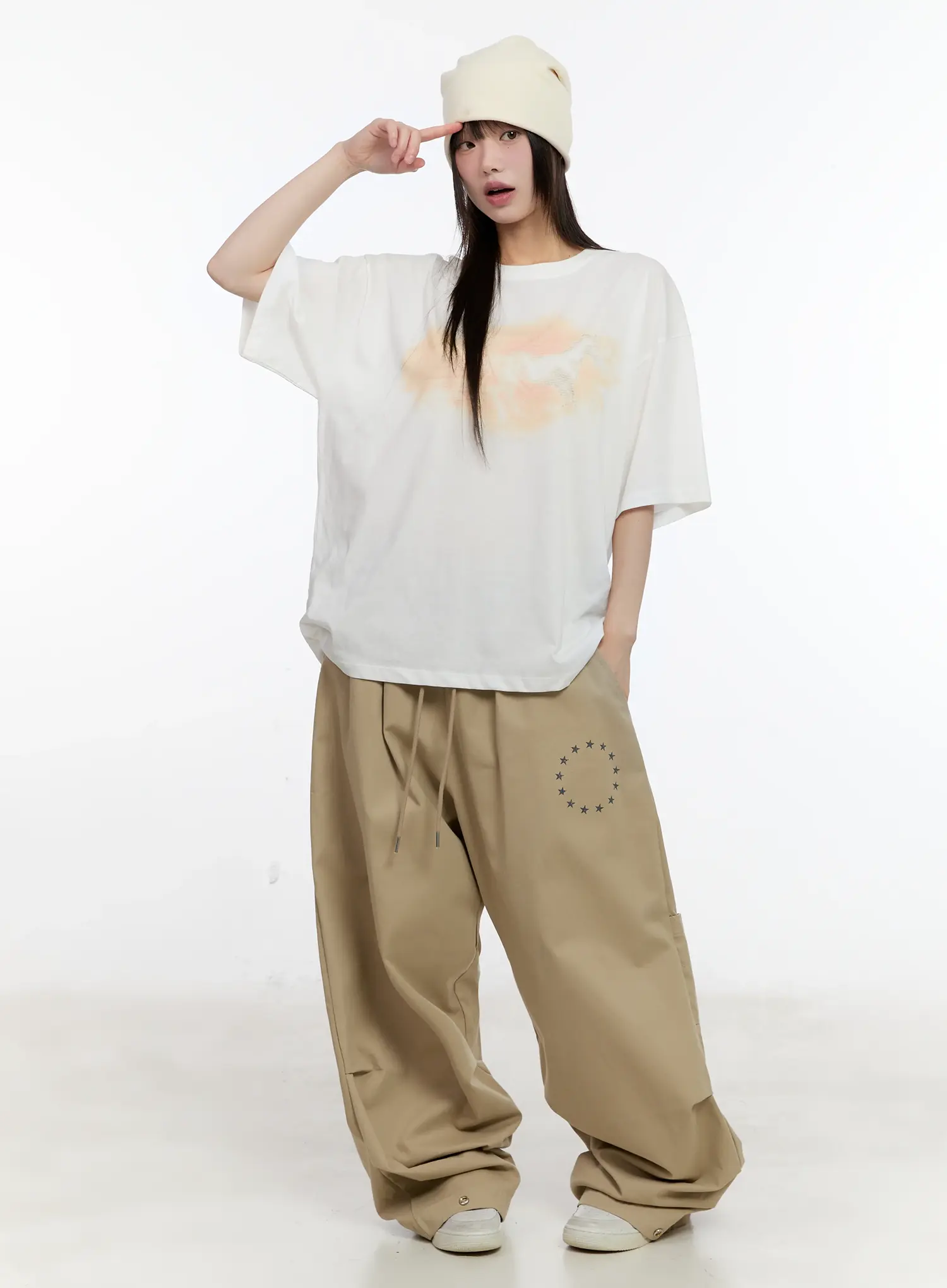 Washed Graphic Oversized Tee CL504 - Image 3