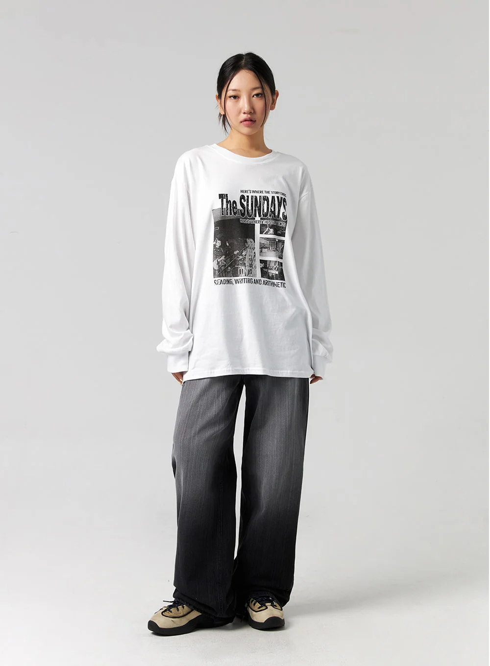 Washed Wide-Leg Jeans CG327 - Image 11