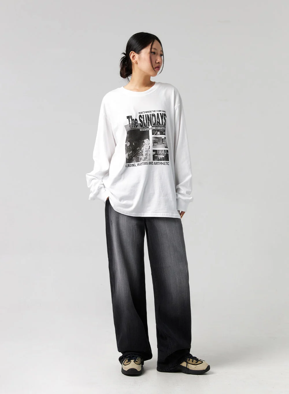 Washed Wide-Leg Jeans CG327 - Image 3