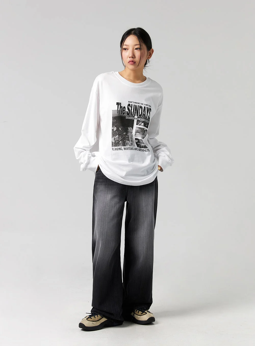 Washed Wide-Leg Jeans CG327 - Image 4
