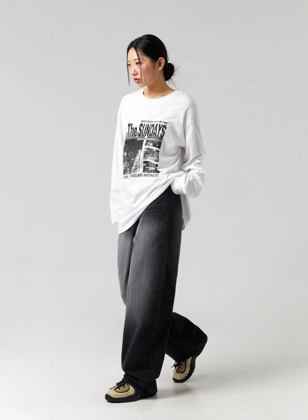 Washed Wide-Leg Jeans CG327 - Image 8