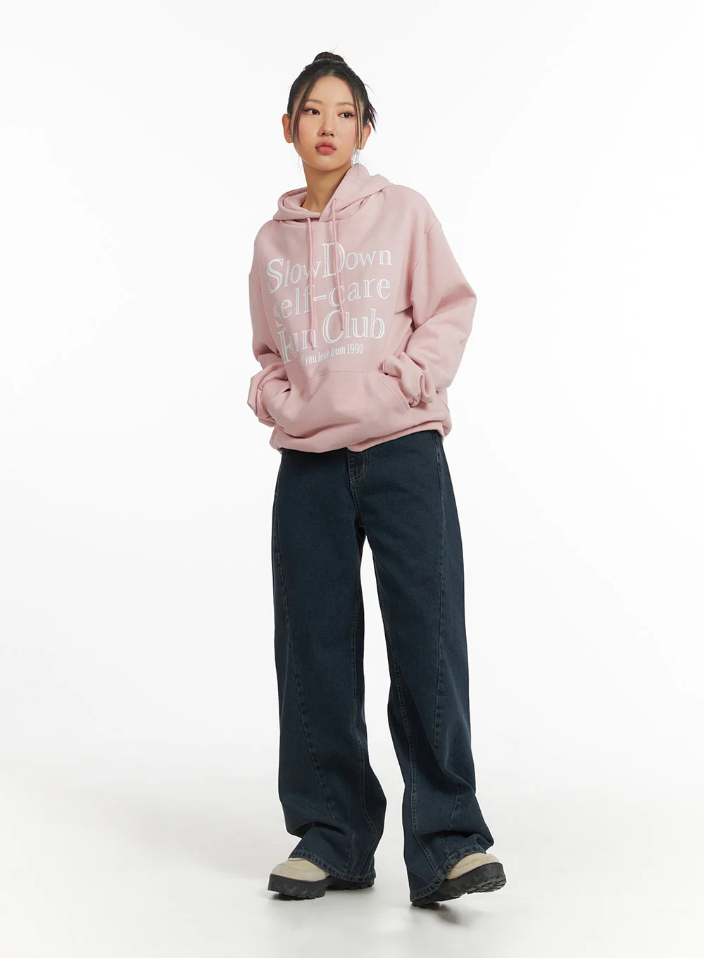 Washed Wide Leg Jeans CJ429 - Image 4
