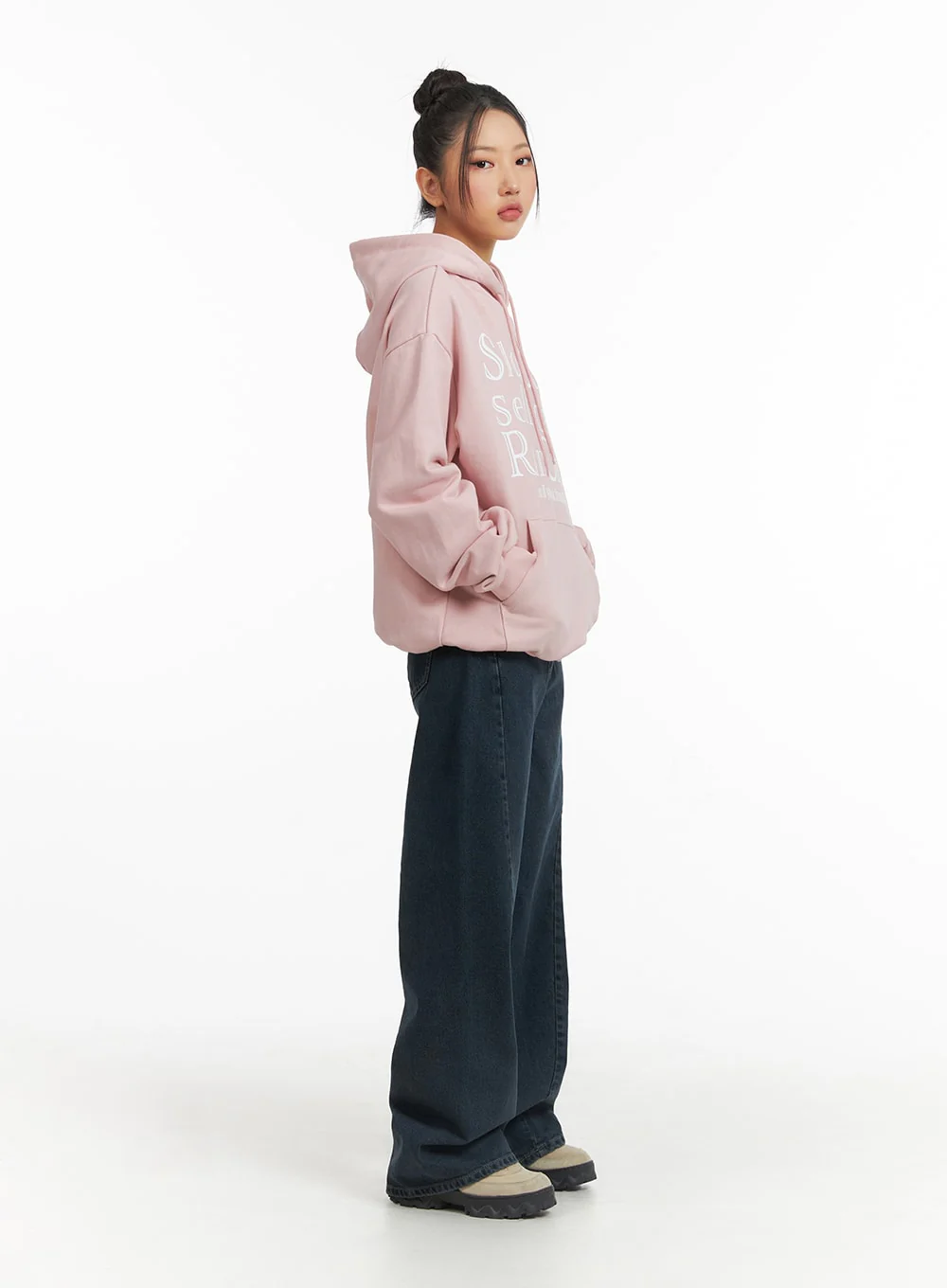 Washed Wide Leg Jeans CJ429 - Image 6