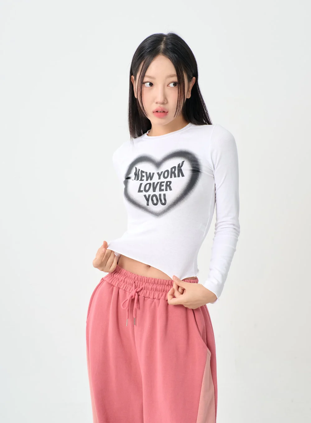 Wave New York Crop Long Sleeve T-Shirt IS06 - Image 4