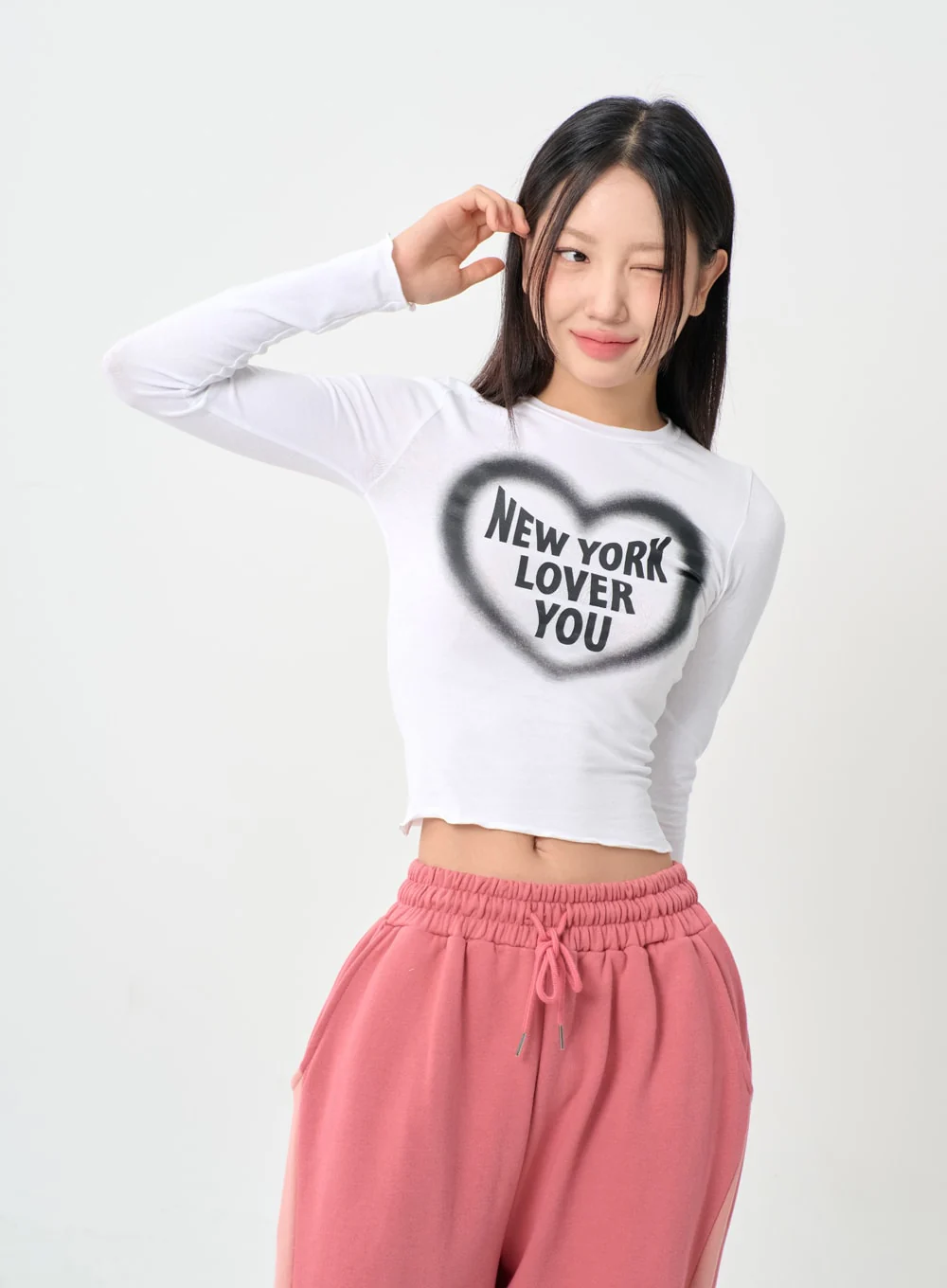 Wave New York Crop Long Sleeve T-Shirt IS06 - Image 6