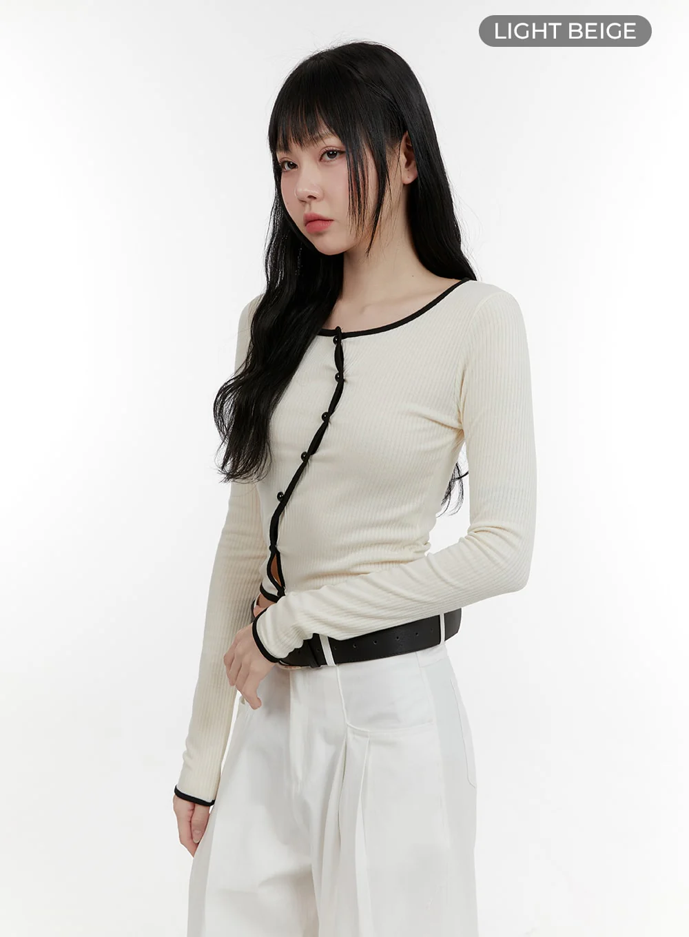 Wavy Button-Up Cardigan CM429 - Image 6
