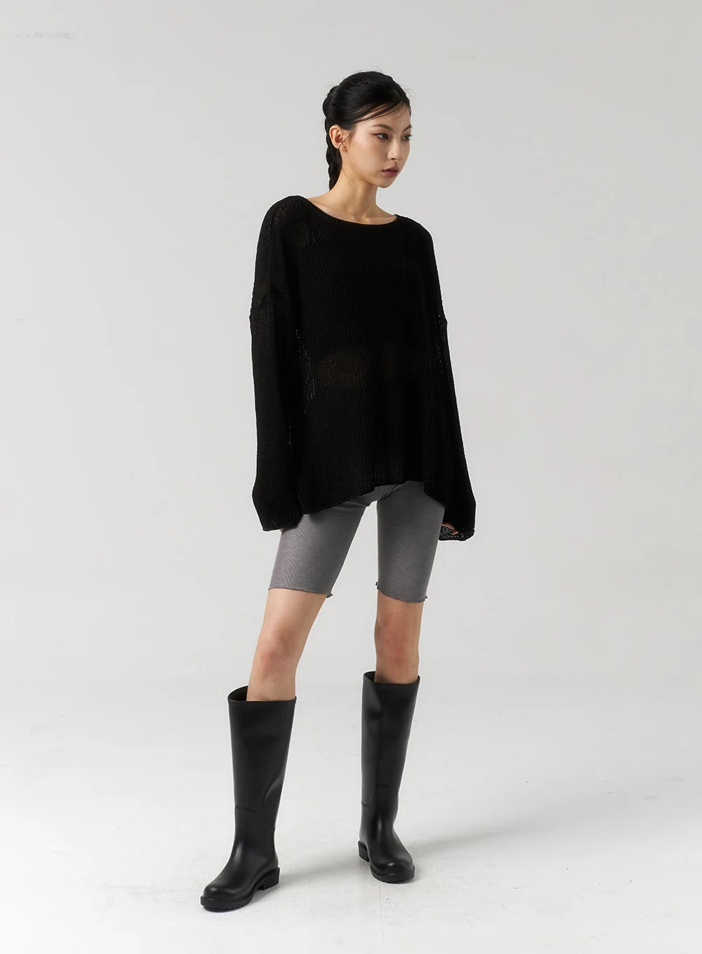Wavy Hem Biker Shorts CU320 - Image 4