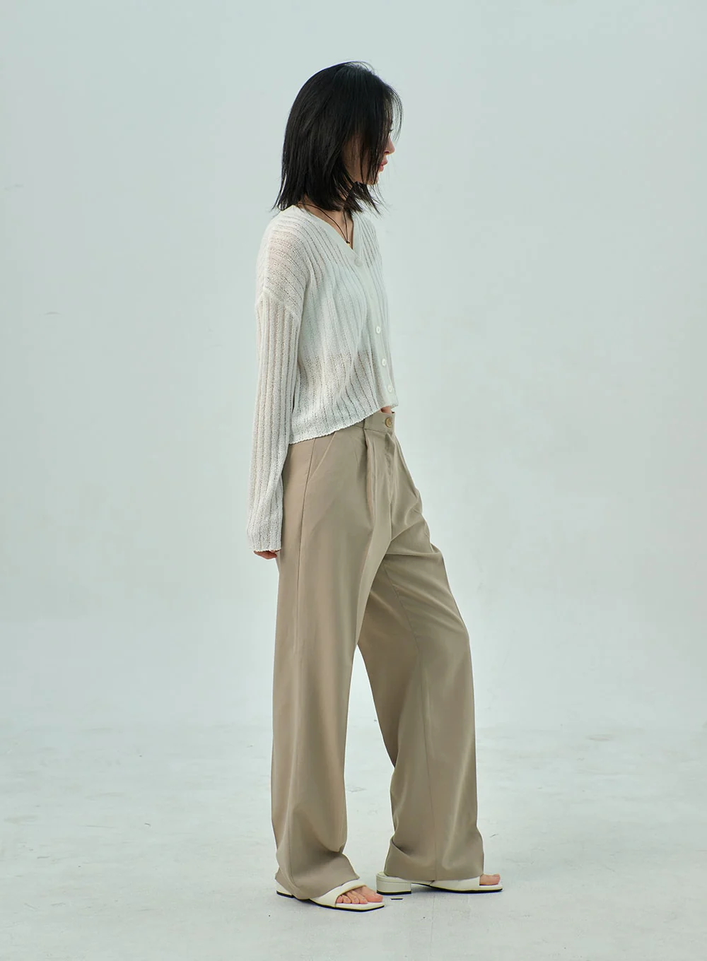 Wide Basic Tailored Pants OY310 - Image 6