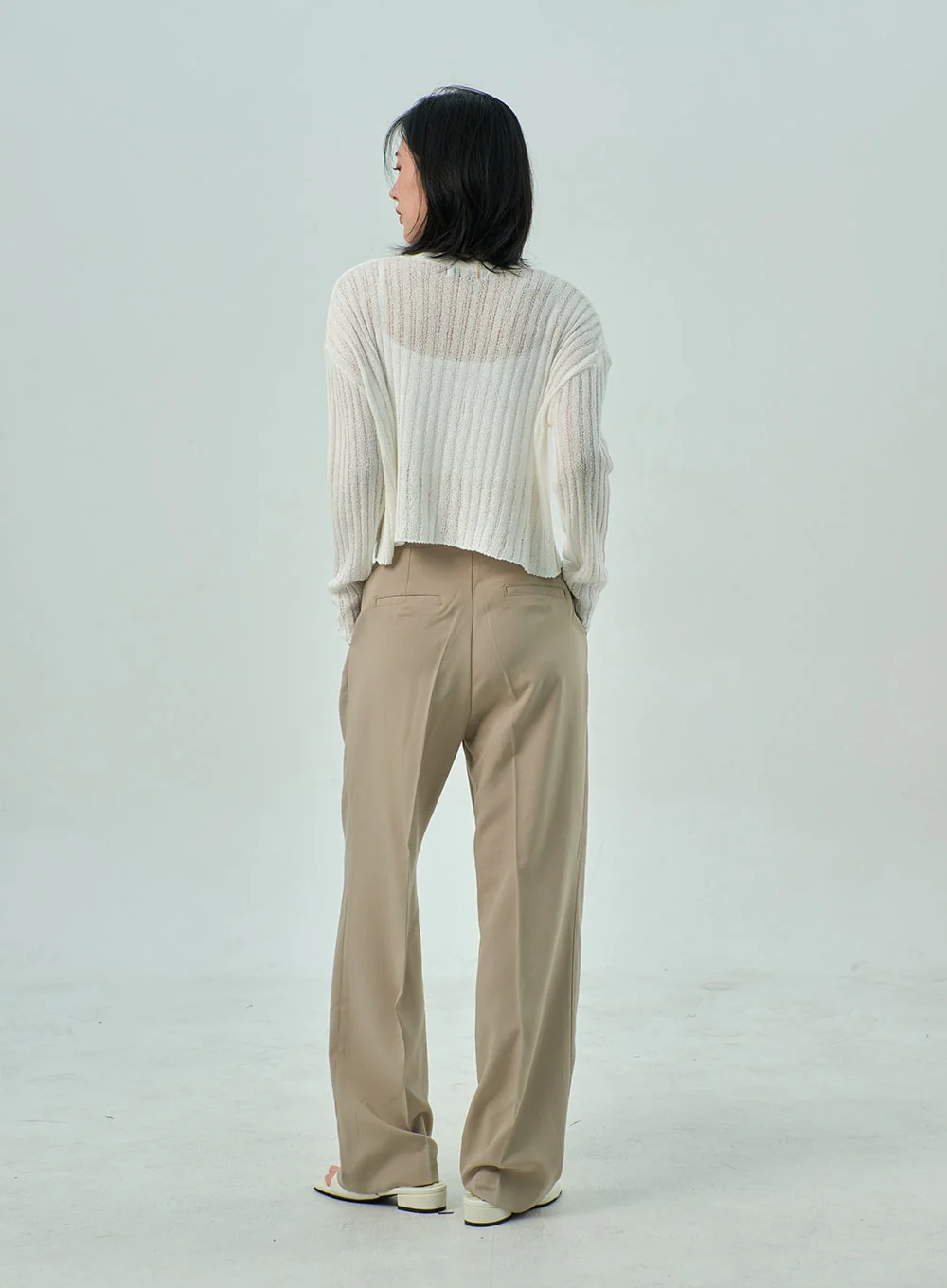 Wide Basic Tailored Pants OY310 - Image 7
