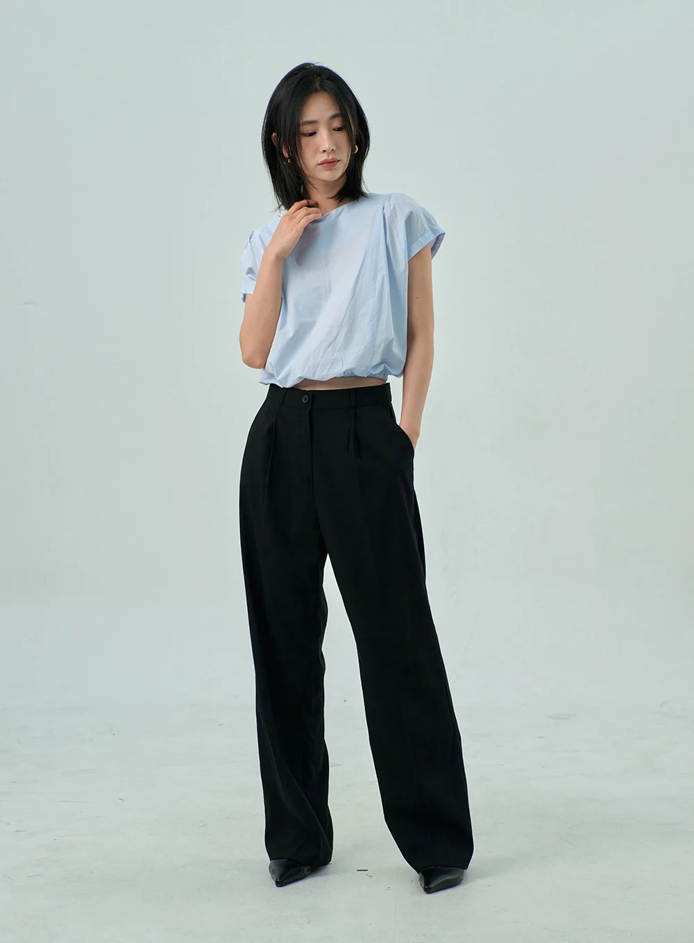 Wide Basic Tailored Pants OY310 - Image 9