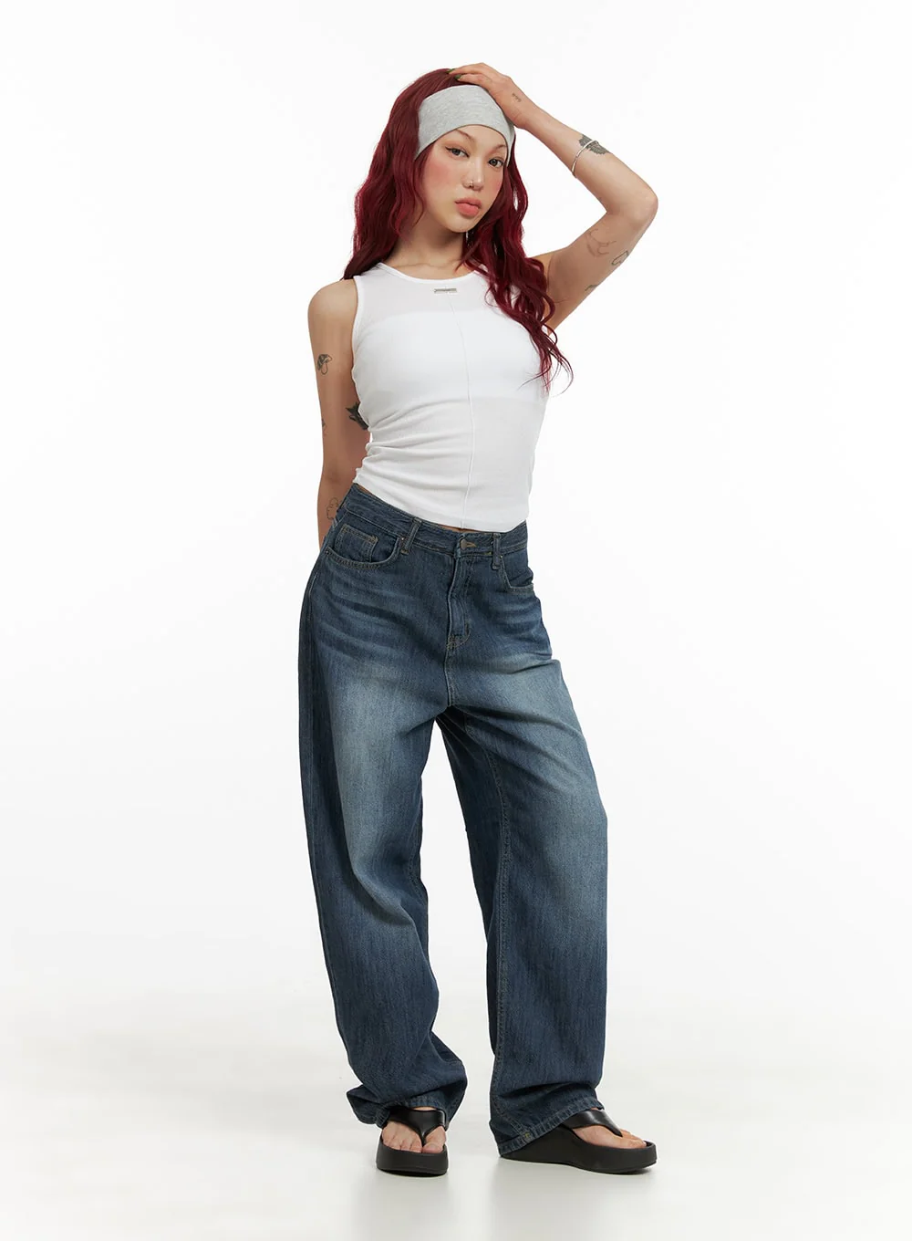 Wide Fit Baggy Jeans CY430 - Image 2