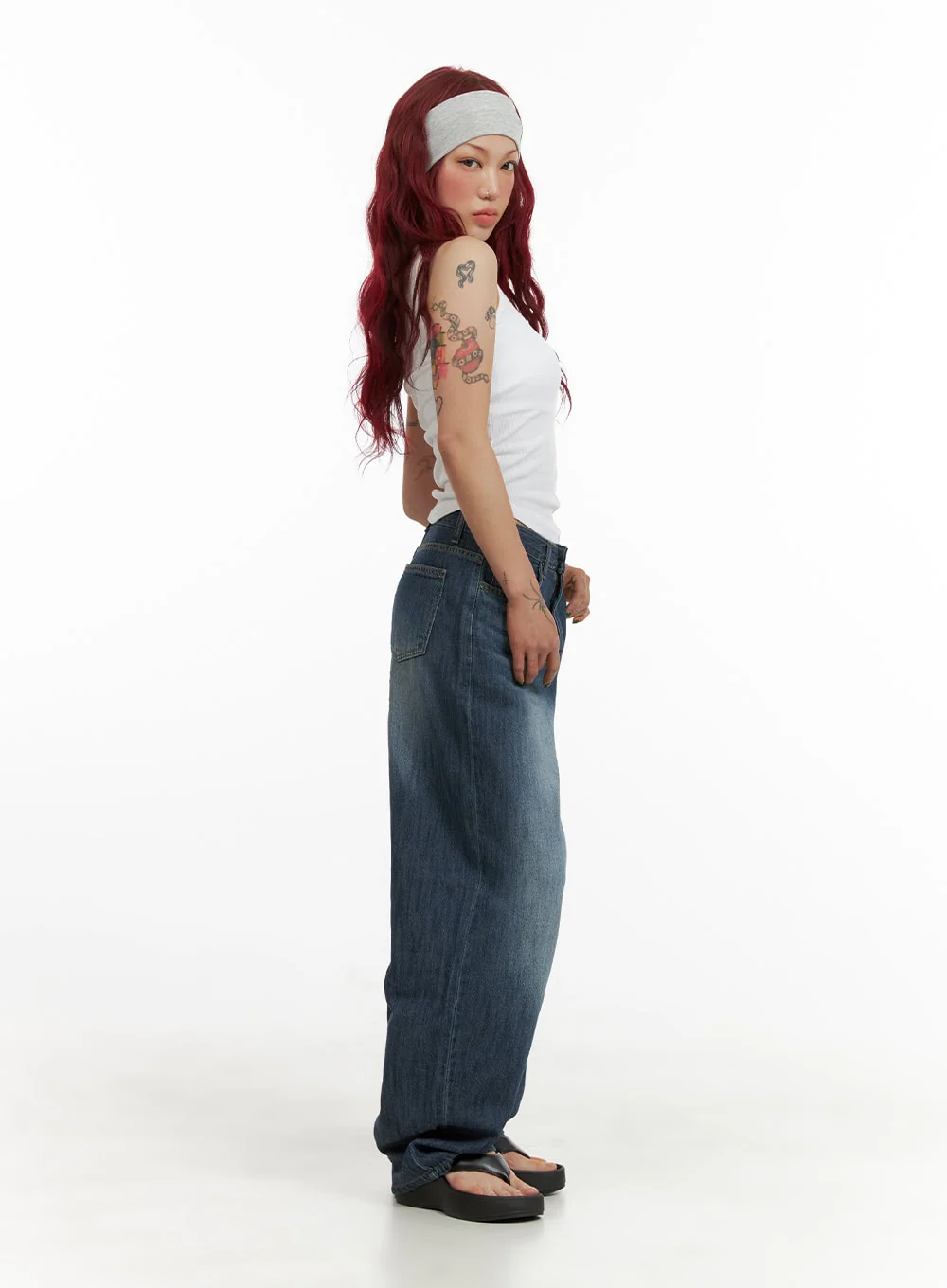 Wide Fit Baggy Jeans CY430 - Image 4
