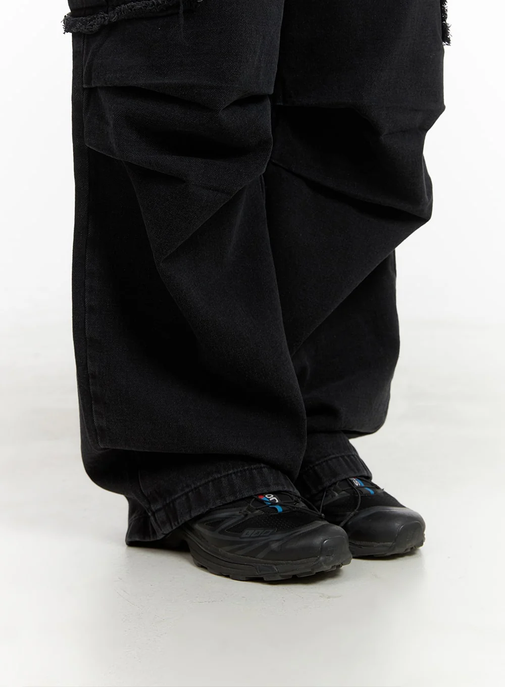 Wide Fit Cargo Baggy Jeans CA416 - Image 5