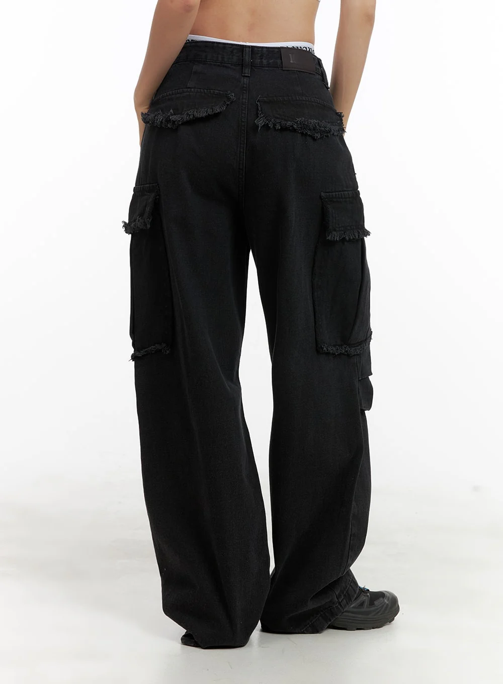 Wide Fit Cargo Baggy Jeans CA416 - Image 6