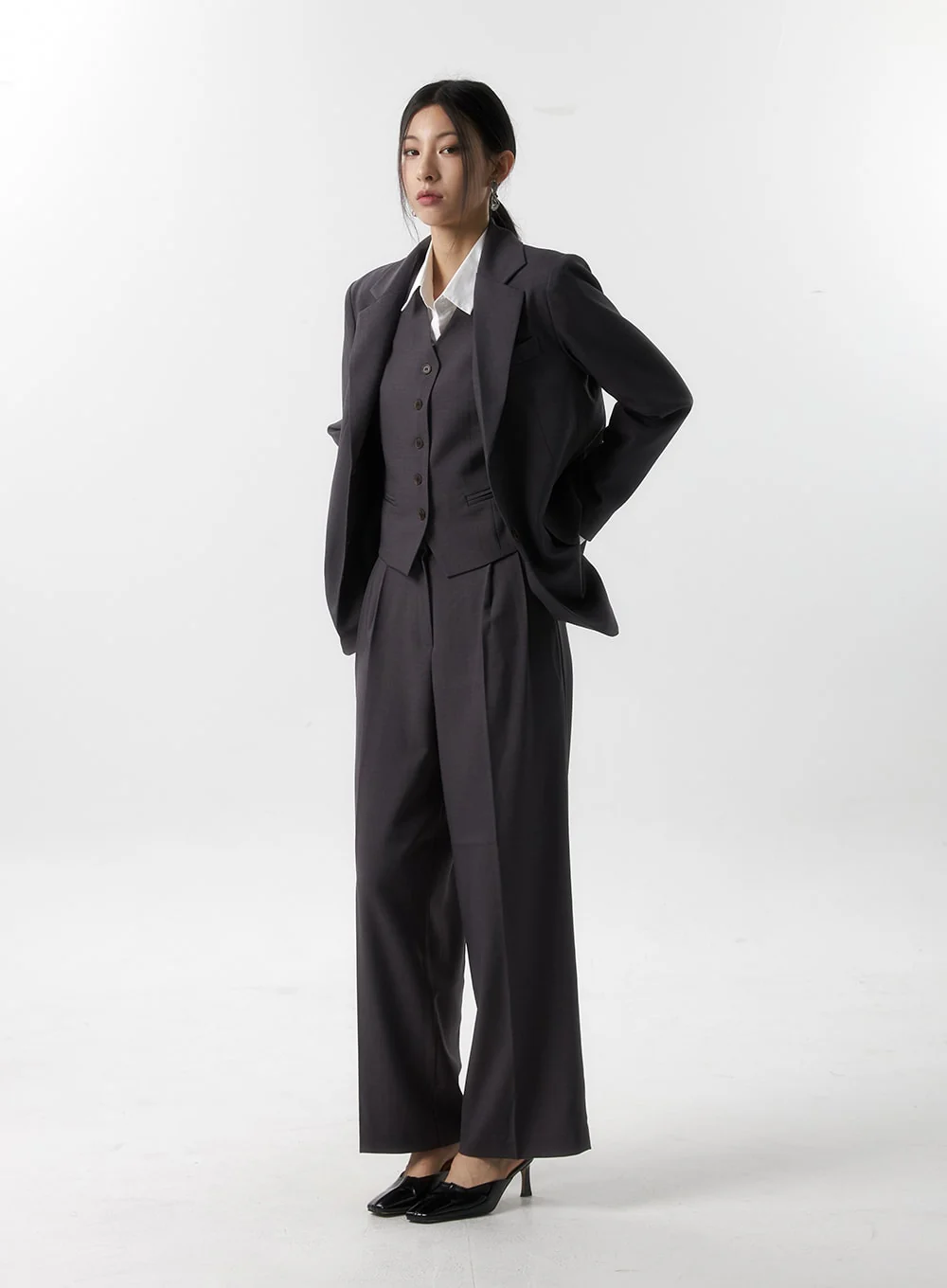 Wide Fit Tailored Pants IS315 - Image 10
