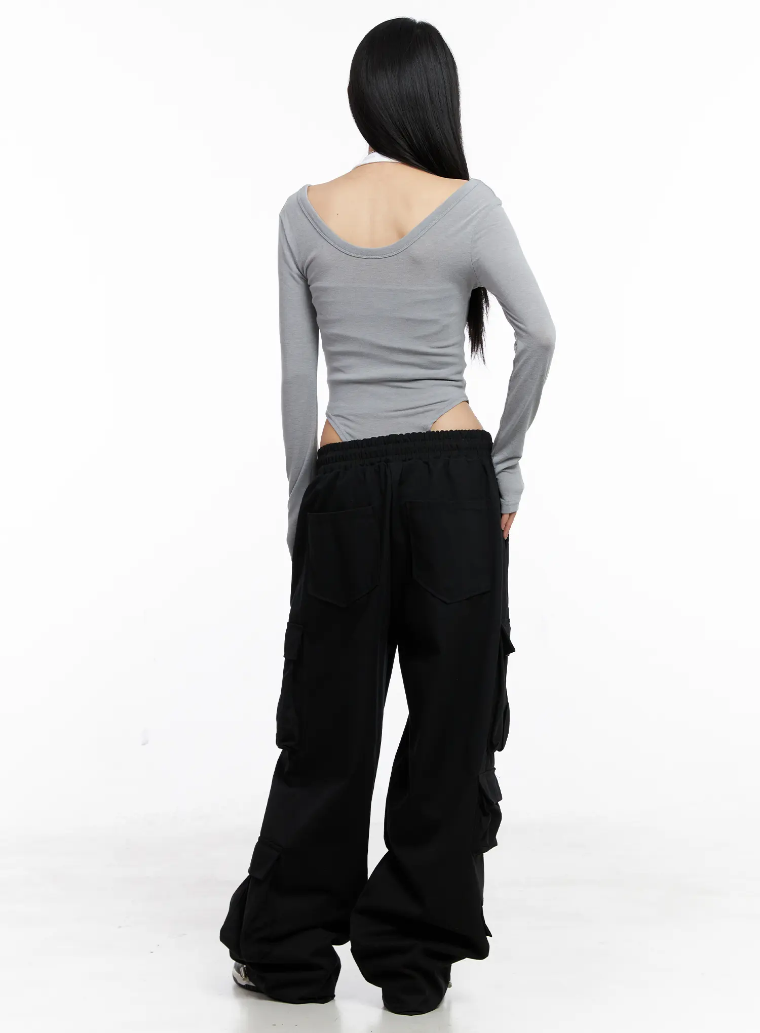 Wide Leg Cargo Pants CC1109 - Image 10