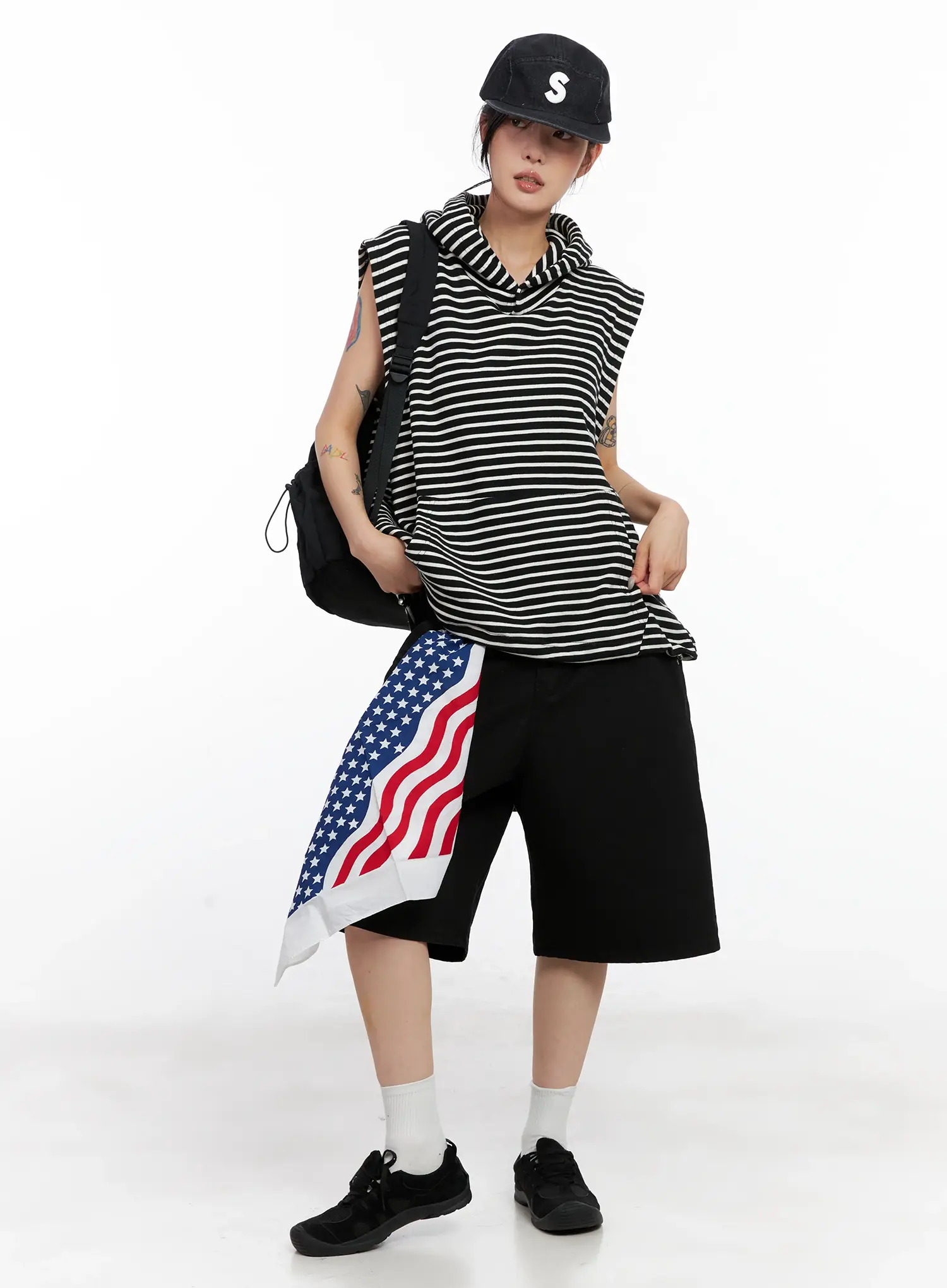 Wide-Leg Cotton Bermuda Shorts CL525 - Image 2