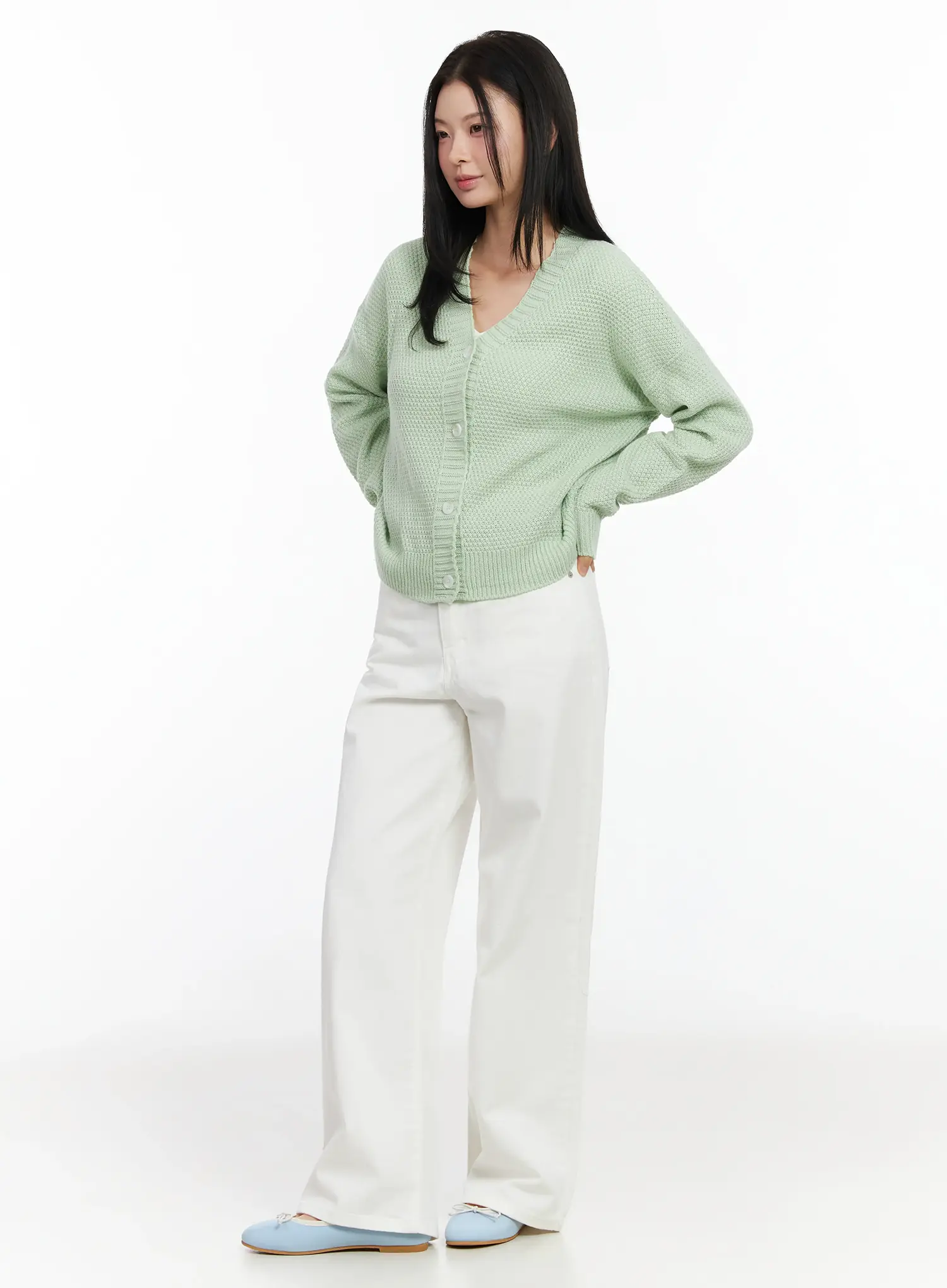 Wide Leg Cotton Pants IM524 - Image 9