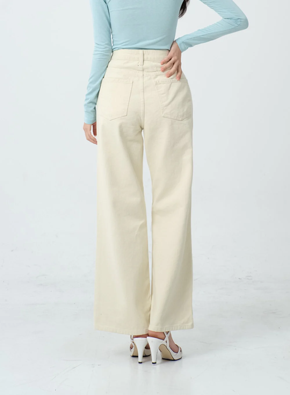 Wide Leg Cotton Pants IO24 - Image 3