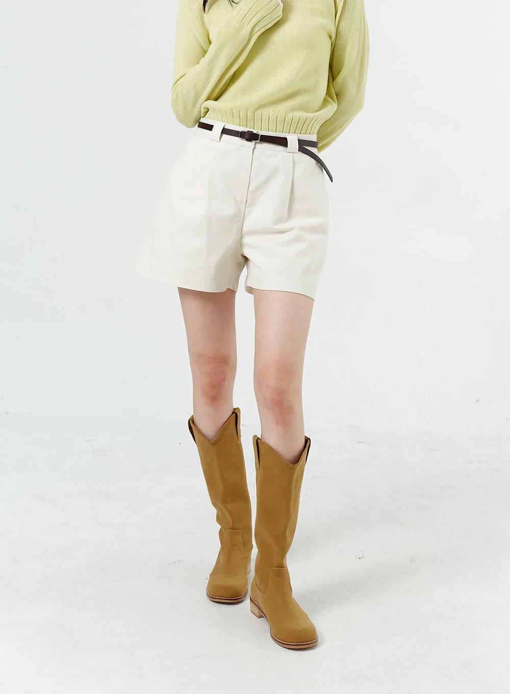 Wide Leg Cotton Shorts OM316 - Image 4