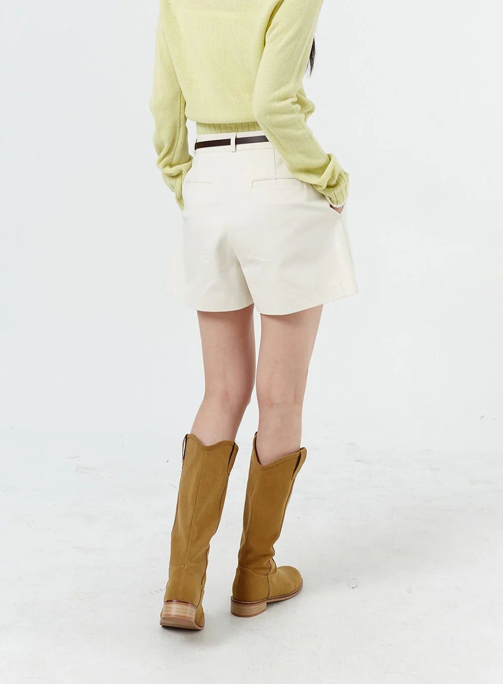 Wide Leg Cotton Shorts OM316 - Image 5