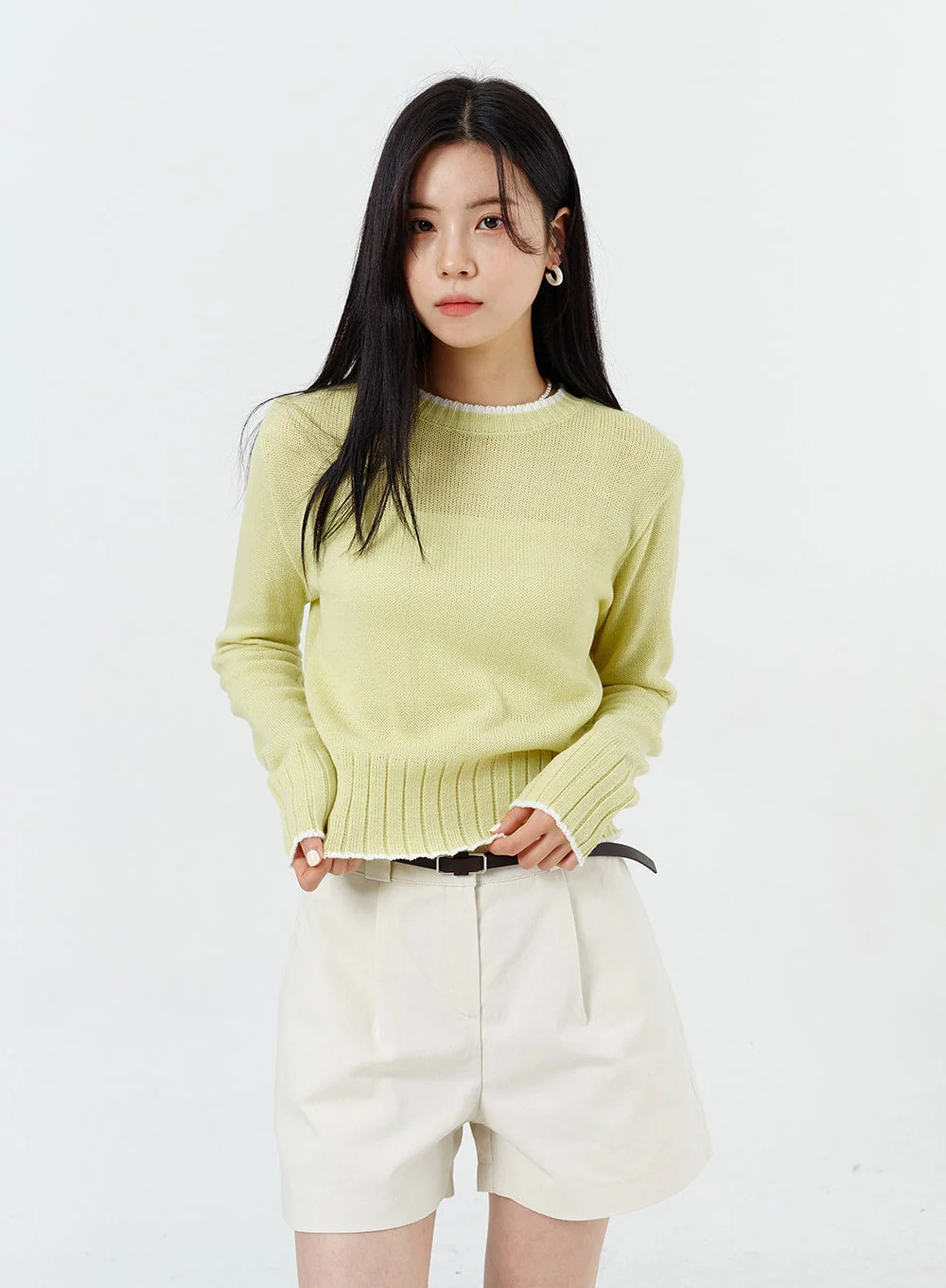 Wide Leg Cotton Shorts OM316 - Image 6