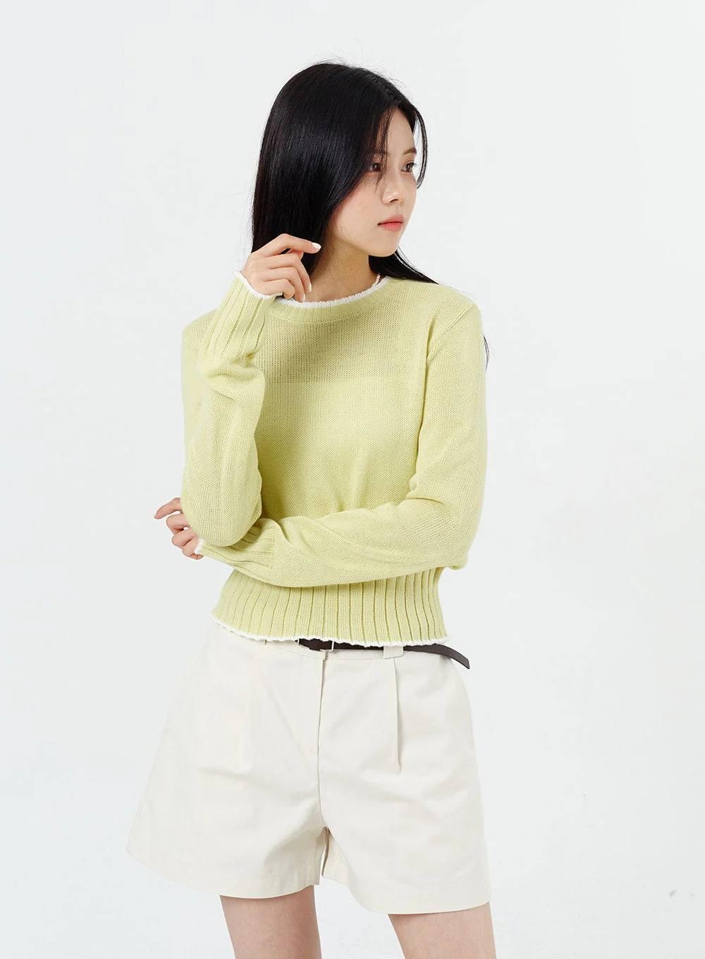 Wide Leg Cotton Shorts OM316 - Image 7