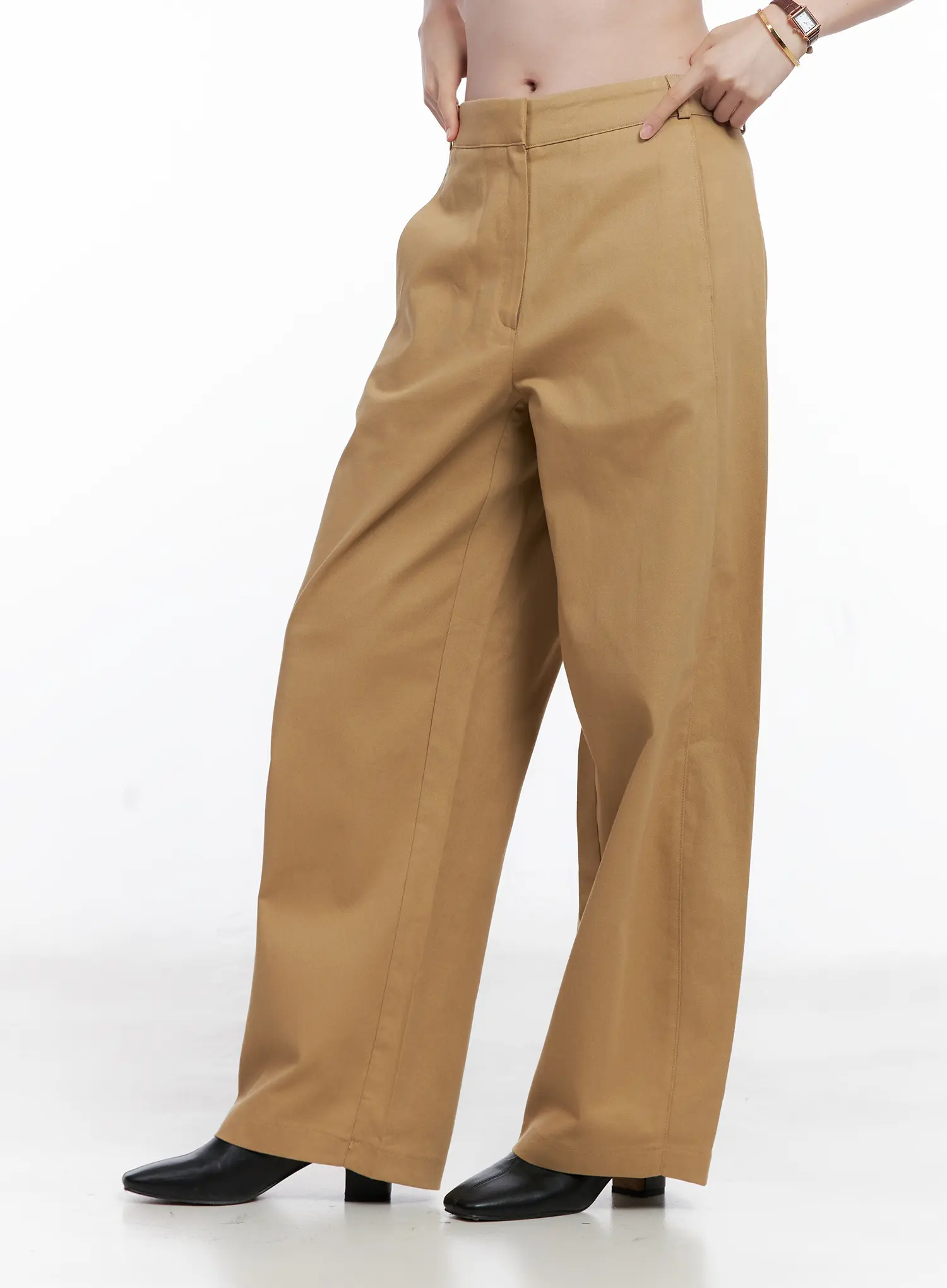 Wide Leg Cotton Trousers CG520 - Image 4