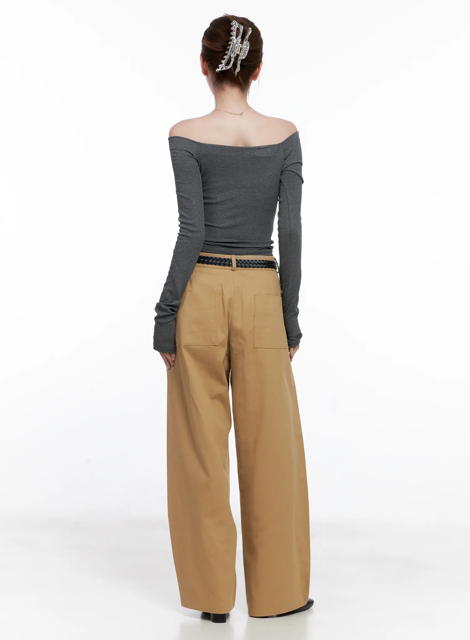 Wide Leg Cotton Trousers CG520 - Image 5