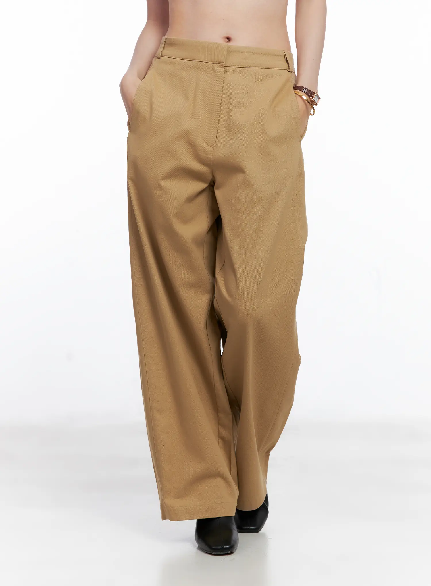 Wide Leg Cotton Trousers CG520 - Image 8