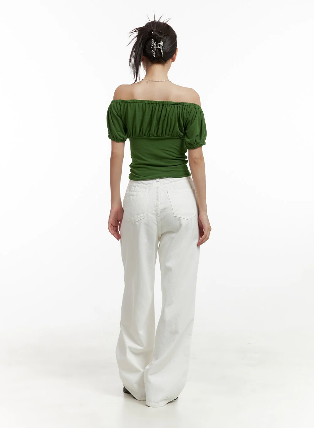 Wide Leg Cotton Trousers CU404 - Image 5