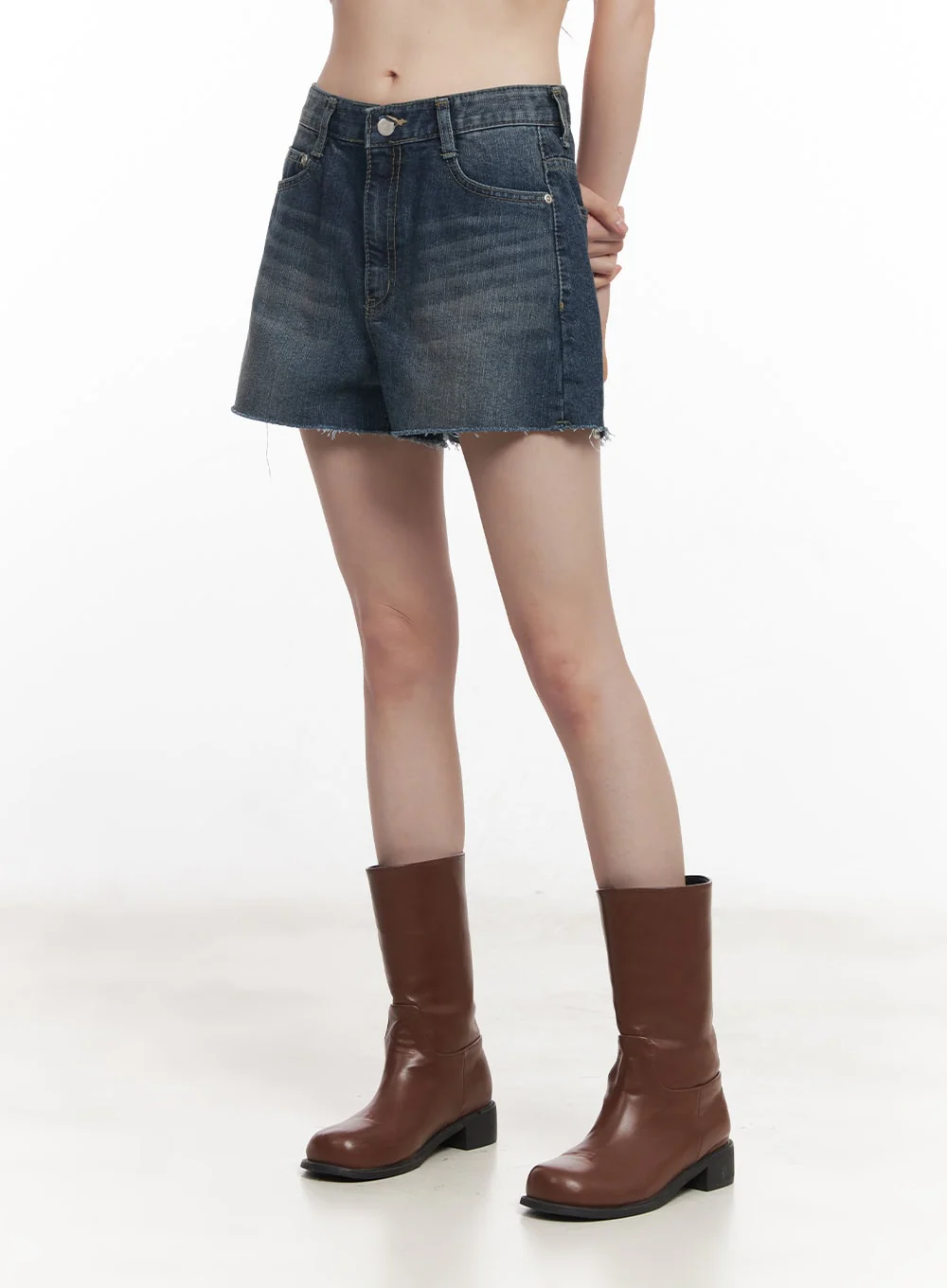 Wide-Leg Denim Shorts CY520 - Image 9