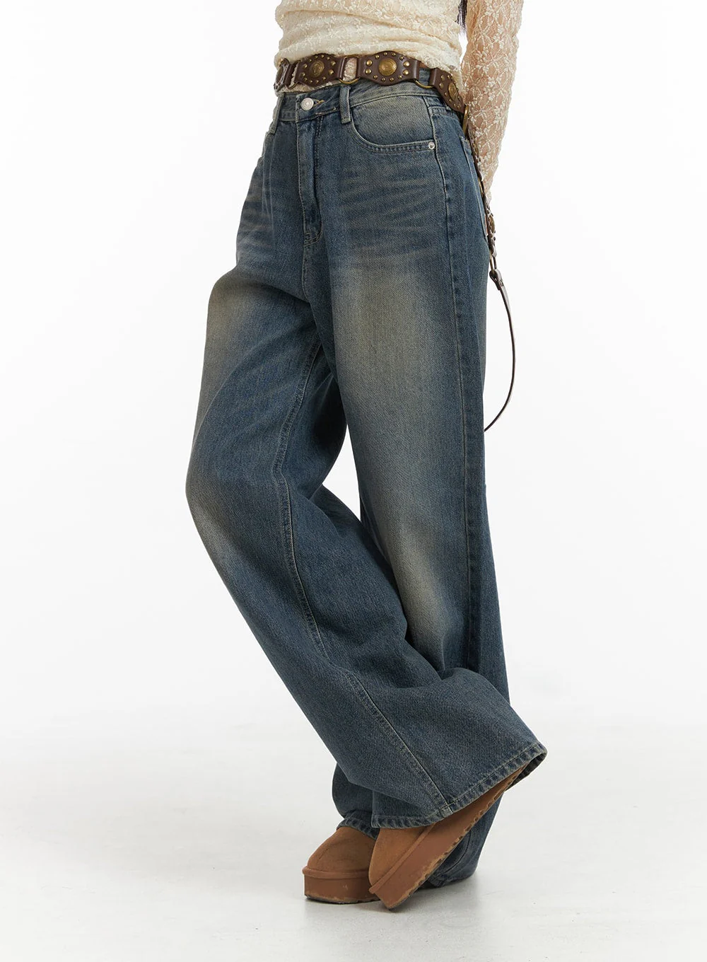 Wide Leg Denim Trousers CJ415 - Image 3