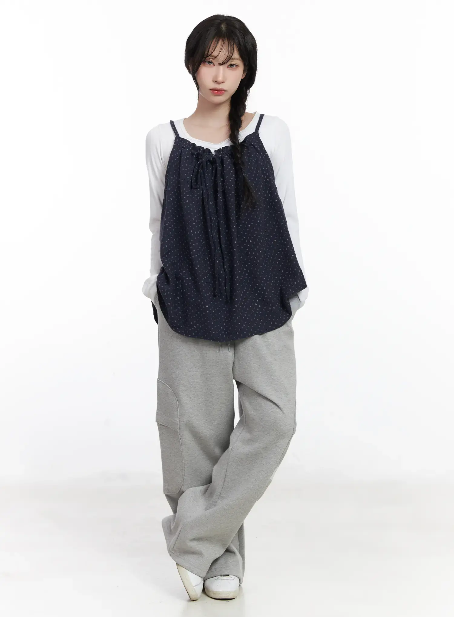 Wide Leg Drawstring weatpants CJ527 - Image 2